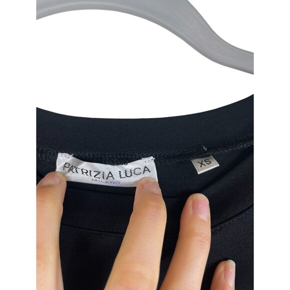 Patrizia Luca Colorblock Peplum Top Banded Cuffs Shirttail hem - Picture 4 of 10